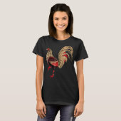 Roter Hahn Huhn T-Shirt (Vorne ganz)