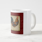 Roter Hahn Jumbo-Tasse (Vorderseite Rechts)
