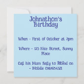 Roter Hahn Jungen Geburtstagsfeier Einladung (Rückseite)