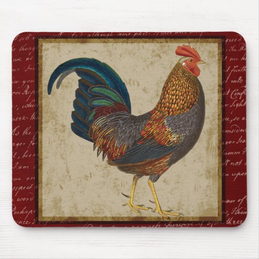 Roter Hahn Mousepad (Vorne)