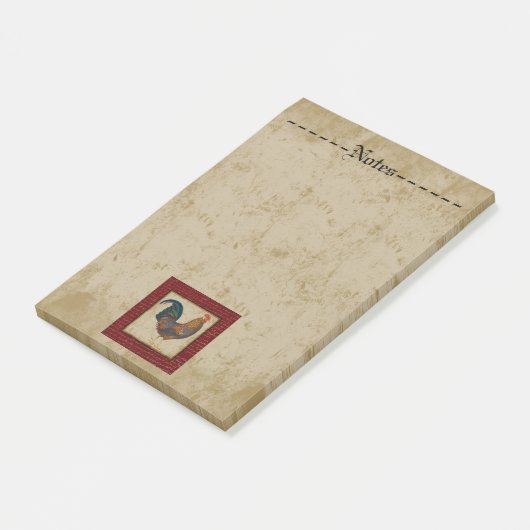 Roter Hahn Post-it Klebezettel (angewinkelt)