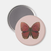 Roter Hahn Schmetterling Magnet (Vorderseite/Rückseite)