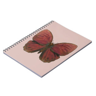 Roter Hahn Schmetterling Notizblock