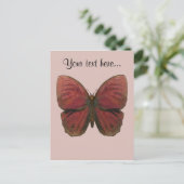 Roter Hahn Schmetterling Postkarte (Stehend Vorderseite)