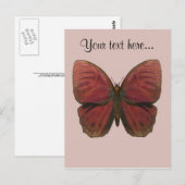 Roter Hahn Schmetterling Postkarte (Vorne/Hinten)