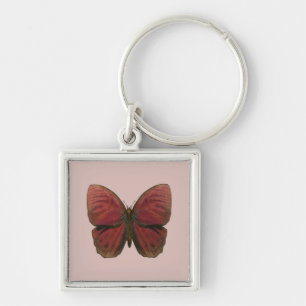 Roter Hahn Schmetterling Schlüsselanhänger