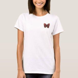 Roter Hahn Schmetterling T-Shirt
