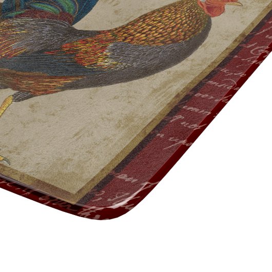 Roter Hahn Schneidebrett (Ecke)