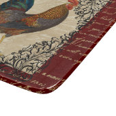 Roter Hahn Vintag Schneidebrett (Ecke)