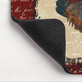 Roter Hahn Vintage Mousepad (Ecke)