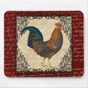 Roter Hahn Vintage Mousepad