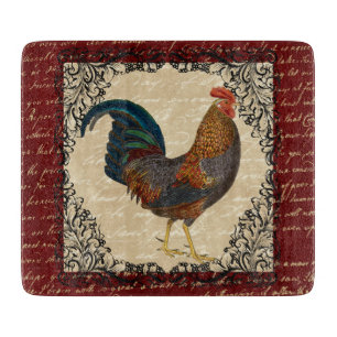 Roter Hahn Vintage Schneidebrett
