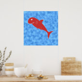 Roter Hai. Poster (Küche)