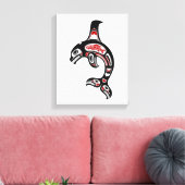 Roter Haida Spirit Killer Whale Leinwanddruck (Insitu (Wohnzimmer))