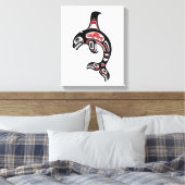 Roter Haida Spirit Killer Whale Leinwanddruck (Insitu (Schlafzimmer))