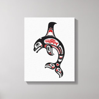 Roter Haida Spirit Killer Whale Leinwanddruck