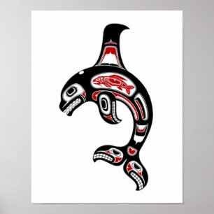 Roter Haida Spirit Killer Whale Poster