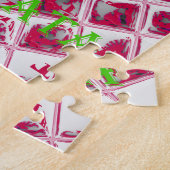 Roter Hakuna Matata Stil Puzzle (Seite)