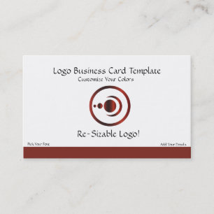 Roter Halbmond und Planeten-Logo Visitenkarte