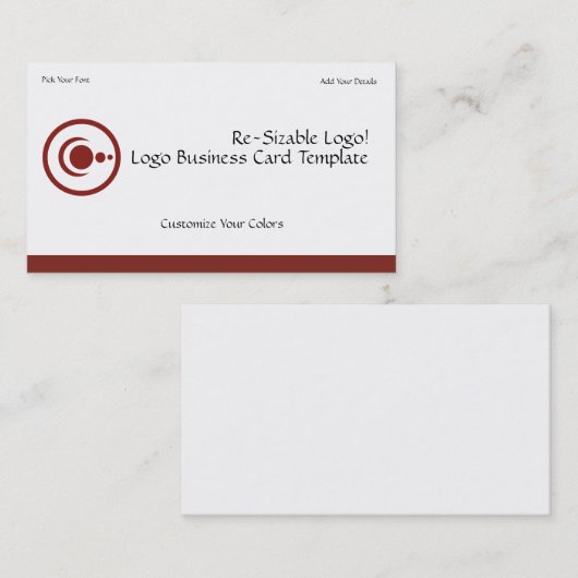 Roter Halbmond und Planeten-Logo Visitenkarte (Vorne/Hinten)