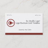 Roter Halbmond und Planeten-Logo Visitenkarte (Vorderseite)