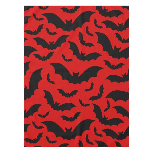roter halloween vampirfledermäuse gothic tischdecke (Vorderseite)