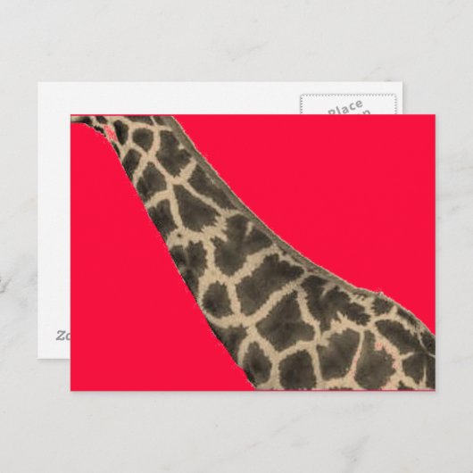 roter Hals Postkarte (Vorne/Hinten)