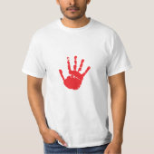 Roter Hand-Retro-T - Shirt (Vorderseite)
