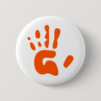 Roter Handdruck Button