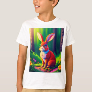 Roter Hase sitzt auf dem Gras T-Shirt