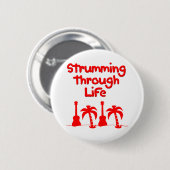 Roter Hawaain Ukulele Uke tropischer Button (Vorne & Hinten)