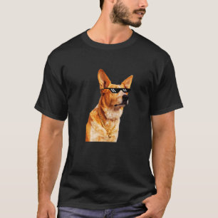 Roter Heeler mit Einstellung Rindvieh Hund Heeler T-Shirt