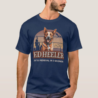 Roter Heeler Zeroo Mittelalterlich in 3 Sekunden F T-Shirt