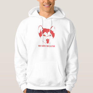Roter heiserer Revolutions-WeißHoodie Hoodie