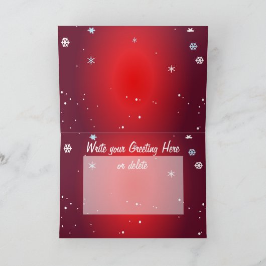 Roter heiß feiertagskarte (Innenseite)