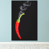 Roter heißer Chili Pepper Leinwand (Insitu (Holzboden))
