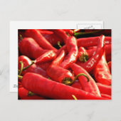 Roter heißer Chili Postkarte (Vorne/Hinten)