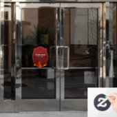 Roter Heißer Grill Fensteraufkleber (Büro Tür)