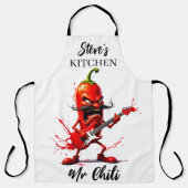 Roter Heißer Mr Chili Rockstar Schürze (Vorderseite)