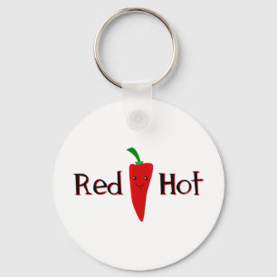 Roter heißer Pepper Schlüsselanhänger