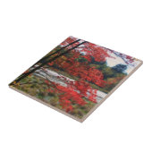 Roter Herbst Blätter Teich Natur Kunst Fliese (Seite)