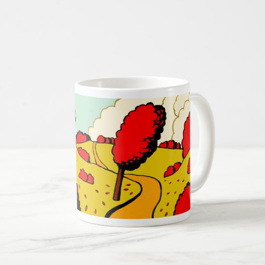Roter Herbst Kaffeetasse (VorderseiteRechts)