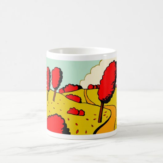 Roter Herbst Kaffeetasse (Mittel)