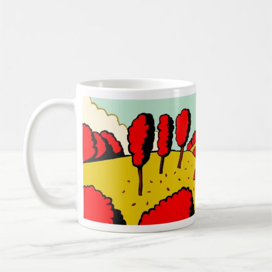 Roter Herbst Kaffeetasse (Links)