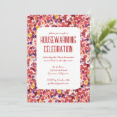Roter Herbst lässt Chic Custom HoUSEWARMING PARTY Einladung (Stehend Vorderseite)