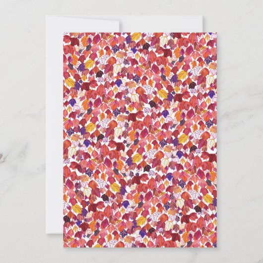 Roter Herbst lässt Chic Custom HoUSEWARMING PARTY Einladung (Rückseite)