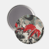 Roter Herbst Magnet (Vorderseite/Rückseite)