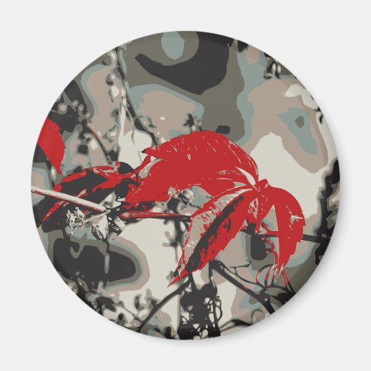 Roter Herbst Magnet (Vorne)