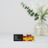 Roter Herbst Mini Visitenkarte (Stehend Vorderseite)