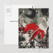Roter Herbst Postkarte (Vorne/Hinten)
